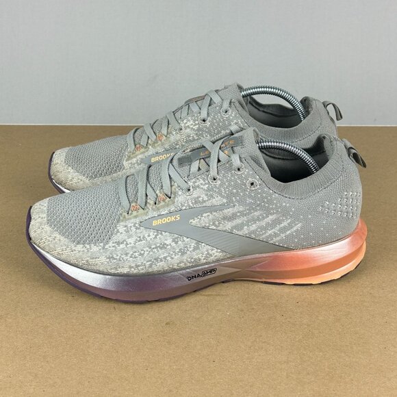 Brooks Levitate 3 Athletic Running Shoes Womens 10 Gray Purple Copper Low Top - Picture 10 of 10